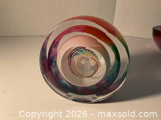 MaxSold Auction: Amazing art glass “Candy” paper weight by glass artist Paul Harrie - Ottawa (Ontario, Canada) SELLER MANAGED Downsizing Online Auction - Tall Forest Drive
