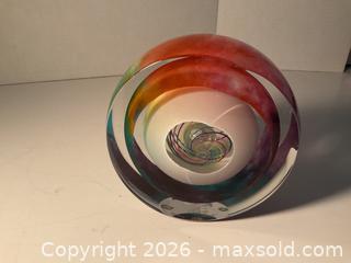 MaxSold Auction: Amazing art glass “Candy” paper weight by glass artist Paul Harrie - Ottawa (Ontario, Canada) SELLER MANAGED Downsizing Online Auction - Tall Forest Drive