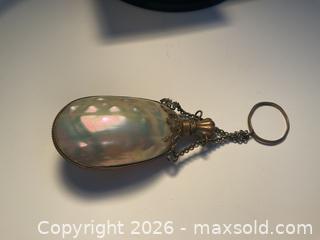 MaxSold Auction: Antique baroque pearl perfume bottle chatelain-highly collectible item - Ottawa (Ontario, Canada) SELLER MANAGED Downsizing Online Auction - Tall Forest Drive