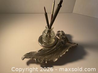 MaxSold Auction: Art Nouveau ink accomplishments and visitor card holder - Ottawa (Ontario, Canada) SELLER MANAGED Downsizing Online Auction - Tall Forest Drive