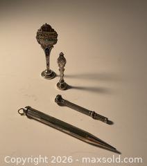 MaxSold Auction: Collectible silver (mainly sterling) wax seals & pencils, see description for details - Ottawa (Ontario, Canada) SELLER MANAGED Downsizing Online Auction - Tall Forest Drive