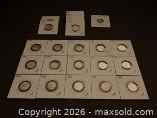 MaxSold Auction: Collection of Canadian silver dimes - Ottawa (Ontario, Canada) SELLER MANAGED Downsizing Online Auction - Tall Forest Drive