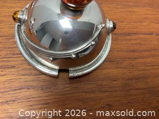 MaxSold Auction: Exquisite art deco sterling and amber spice & caviar dish - Ottawa (Ontario, Canada) SELLER MANAGED Downsizing Online Auction - Tall Forest Drive