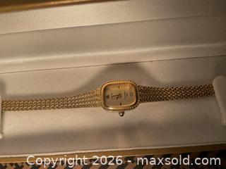 MaxSold Auction: Gold plated Jules Jorgensen watch with diamond markers. - Ottawa (Ontario, Canada) SELLER MANAGED Downsizing Online Auction - Tall Forest Drive
