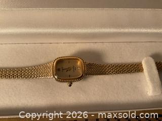 MaxSold Auction: Gold plated Jules Jorgensen watch with diamond markers. - Ottawa (Ontario, Canada) SELLER MANAGED Downsizing Online Auction - Tall Forest Drive