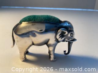 MaxSold Auction: Highly collectible 1905 Edwardian Birmingham sterling elephant pin cushion - Ottawa (Ontario, Canada) SELLER MANAGED Downsizing Online Auction - Tall Forest Drive