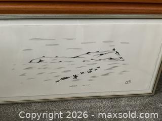 MaxSold Auction: Inuit ink drawing by Ame Papatsie titled “Confident” - Ottawa (Ontario, Canada) SELLER MANAGED Downsizing Online Auction - Tall Forest Drive