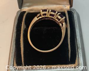 MaxSold Auction: Ladies 10K gold ring set with three beautiful purple stones - Ottawa (Ontario, Canada) SELLER MANAGED Downsizing Online Auction - Tall Forest Drive