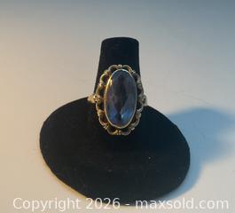 MaxSold Auction: Ladies 14K gold ring blue stone - Ottawa (Ontario, Canada) SELLER MANAGED Downsizing Online Auction - Tall Forest Drive