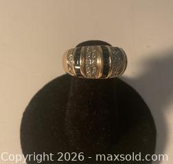 MaxSold Auction: Large 14K gold diamond and sapphire band (7.3 grams) - Ottawa (Ontario, Canada) SELLER MANAGED Downsizing Online Auction - Tall Forest Drive