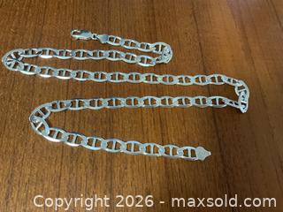MaxSold Auction: Men’s heavy  24” sterling silver chain (41.68 grams) - Ottawa (Ontario, Canada) SELLER MANAGED Downsizing Online Auction - Tall Forest Drive