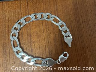 MaxSold Auction: Men’s large link sterling silver bracelet (36.6 grams) - Ottawa (Ontario, Canada) SELLER MANAGED Downsizing Online Auction - Tall Forest Drive