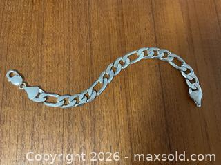 MaxSold Auction: Men’s large link sterling silver bracelet (36.6 grams) - Ottawa (Ontario, Canada) SELLER MANAGED Downsizing Online Auction - Tall Forest Drive