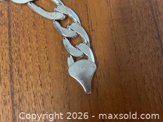 MaxSold Auction: Men’s large link sterling silver bracelet (36.6 grams) - Ottawa (Ontario, Canada) SELLER MANAGED Downsizing Online Auction - Tall Forest Drive