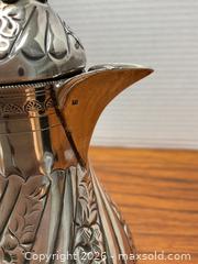 MaxSold Auction: Ornate Egyptian 900 silver lidded coffee pot (264 grams) - Ottawa (Ontario, Canada) SELLER MANAGED Downsizing Online Auction - Tall Forest Drive