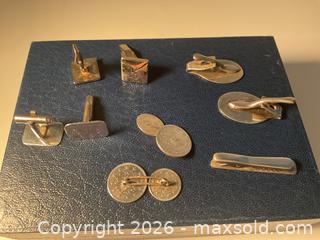 MaxSold Auction: Sterling silver tie clips and cuff links (42.12 grams) - Ottawa (Ontario, Canada) SELLER MANAGED Downsizing Online Auction - Tall Forest Drive