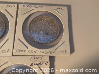 MaxSold Auction: Three Canadian silver 50 cent coins - Ottawa (Ontario, Canada) SELLER MANAGED Downsizing Online Auction - Tall Forest Drive