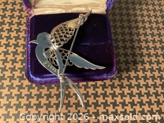 MaxSold Auction: Vintage Marcel Boucher gold plated dove brooch - Ottawa (Ontario, Canada) SELLER MANAGED Downsizing Online Auction - Tall Forest Drive