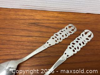 MaxSold Auction: Vintage ornate Peruvian sterling silver salad servers (161 grams) - Ottawa (Ontario, Canada) SELLER MANAGED Downsizing Online Auction - Tall Forest Drive