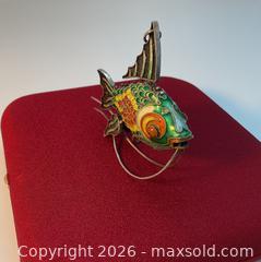 MaxSold Auction: Vintage sterling silver and enamel articulated koi fish chatelain fob - Ottawa (Ontario, Canada) SELLER MANAGED Downsizing Online Auction - Tall Forest Drive