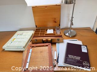 MaxSold Auction: Art Supplies Set with Wooden Storage Box, Palette, Sketchbook - Saanich (British Columbia, Canada) PARTNER MANAGED Moving Online Auction - Arbutus Road