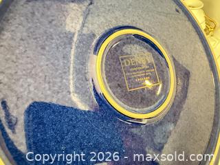 MaxSold Auction: Denby Stoneware Dinnerware Set, Blue with Green Rim - Saanich (British Columbia, Canada) PARTNER MANAGED Moving Online Auction - Arbutus Road