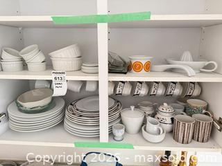 MaxSold Auction: Large Porcelain & Ceramic Dinnerware Set (20+ Pieces) - Saanich (British Columbia, Canada) PARTNER MANAGED Moving Online Auction - Arbutus Road