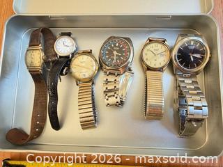 MaxSold Auction: Lot of 6 Mixed Brand Wristwatches with Metal Bracelets - Saanich (British Columbia, Canada) PARTNER MANAGED Moving Online Auction - Arbutus Road