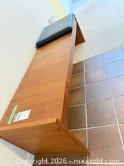 MaxSold Auction: Mid-Century Solid Wood Bench with Removable Black Cushion - Saanich (British Columbia, Canada) PARTNER MANAGED Moving Online Auction - Arbutus Road