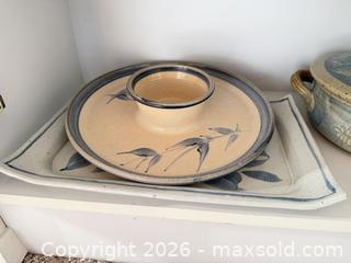 MaxSold Auction: Multicolor Handmade Ceramic Serveware Set, Casserole, Platter, Tray - Saanich (British Columbia, Canada) PARTNER MANAGED Moving Online Auction - Arbutus Road