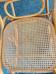 MaxSold Auction: Rattan Rocking Chair with Glass-Top Wooden Side Table - Saanich (British Columbia, Canada) PARTNER MANAGED Moving Online Auction - Arbutus Road