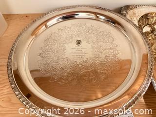 MaxSold Auction: Set of 3 Large Silver-Plated Ornate Serving Trays - Saanich (British Columbia, Canada) PARTNER MANAGED Moving Online Auction - Arbutus Road