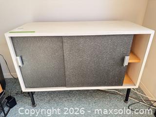 MaxSold Auction: Sideboard / Credenza with Sliding Doors and Open Shelving - Saanich (British Columbia, Canada) PARTNER MANAGED Moving Online Auction - Arbutus Road