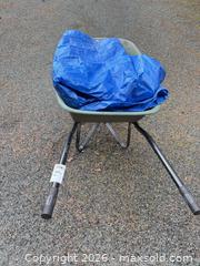 MaxSold Auction: Standard Single-Wheel Wheelbarrow with Tarp/Cover - Saanich (British Columbia, Canada) PARTNER MANAGED Moving Online Auction - Arbutus Road