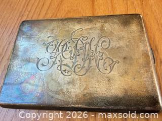 MaxSold Auction: Sterling Silver Hinged Cig Case with Engraved Monogram - Saanich (British Columbia, Canada) PARTNER MANAGED Moving Online Auction - Arbutus Road