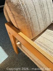 MaxSold Auction: Upholstered Accent Chair with Wood Frame - Saanich (British Columbia, Canada) PARTNER MANAGED Moving Online Auction - Arbutus Road