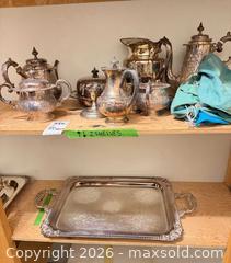 MaxSold Auction: Victorian Silver-Plated Tea/Coffee Set with Serving Tray - Saanich (British Columbia, Canada) PARTNER MANAGED Moving Online Auction - Arbutus Road