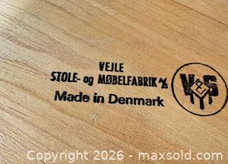 MaxSold Auction: Wood Frame Armchair with Side Table / End Table - Saanich (British Columbia, Canada) PARTNER MANAGED Moving Online Auction - Arbutus Road