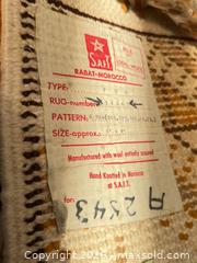 MaxSold Auction: Wool Tribal Moroccan Area Rug 6' x 10' Gold, Brown, Ivory to - Saanich (British Columbia, Canada) PARTNER MANAGED Moving Online Auction - Arbutus Road