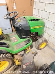 MaxSold Auction: John Deere Riding Lawn Mower L100 Series – 42 in Deck - East Brunswick (New Jersey, USA) SELLER MANAGED Reseller Online Auction - Tices Lane