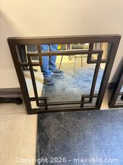 MaxSold Auction: Pair of Medium Dark Brown Metal Wall Mirrors - East Brunswick (New Jersey, USA) SELLER MANAGED Reseller Online Auction - Tices Lane