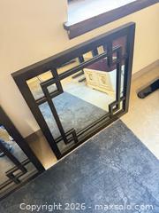 MaxSold Auction: Pair of Medium Dark Brown Metal Wall Mirrors - East Brunswick (New Jersey, USA) SELLER MANAGED Reseller Online Auction - Tices Lane