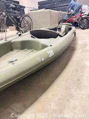 MaxSold Auction: Pelican Sit-on-top Kayak, Single Seat, Green/Olive - East Brunswick (New Jersey, USA) SELLER MANAGED Reseller Online Auction - Tices Lane