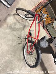 MaxSold Auction: Worksman Red 26-inch Cruiser Bike - East Brunswick (New Jersey, USA) SELLER MANAGED Reseller Online Auction - Tices Lane