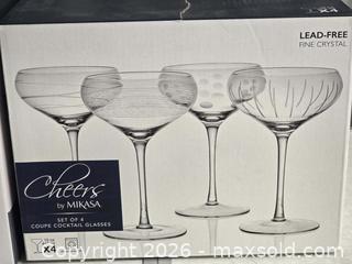 MaxSold Auction: M041 - Asst. Mikasa Glasses - Total Four Glasses in Lot - New - Read Comments - Whitby (Ontario, Canada) SELLER MANAGED Reseller Online Auction - Taunton Road East (STORAGE)