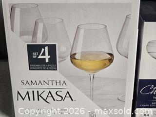 MaxSold Auction: M041 - Asst. Mikasa Glasses - Total Four Glasses in Lot - New - Read Comments - Whitby (Ontario, Canada) SELLER MANAGED Reseller Online Auction - Taunton Road East (STORAGE)