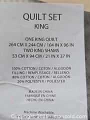 MaxSold Auction: M046 - Laura Ashley Roses Cotton Reversible Gold Quilt Set - King - New - Whitby (Ontario, Canada) SELLER MANAGED Reseller Online Auction - Taunton Road East (STORAGE)