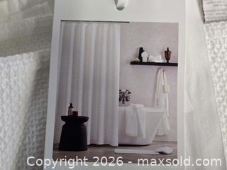 MaxSold Auction: M060 - Boutique Collection Premium Shower Curtain - White - New - Whitby (Ontario, Canada) SELLER MANAGED Reseller Online Auction - Taunton Road East (STORAGE)