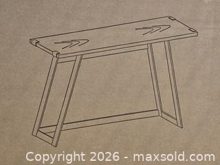 MaxSold Auction: M066 - Walker Edison 46-inch Dark Walnut/Black Standard Rectangle Composite Console Table - New - Whitby (Ontario, Canada) SELLER MANAGED Reseller Online Auction - Taunton Road East (STORAGE)