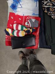 MaxSold Auction: Assorted Clothing & Accessories Lot — Jackets, Tops, Scarves, Wallets - Ottawa (Nepean) (Ontario, Canada) SELLER MANAGED Moving Online Auction - Grenfell Crescent